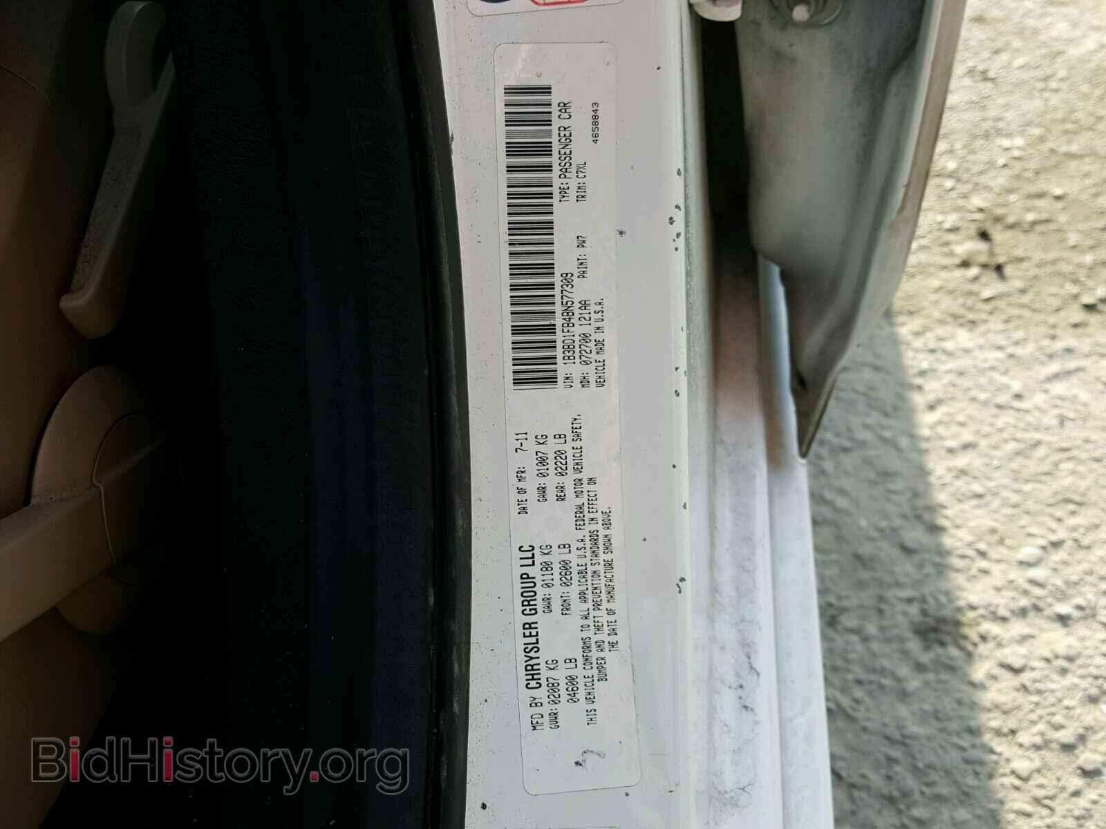 2011 DODGE AVENGER - VIN: 1B3BD1FB4BN577309 - Фото 10