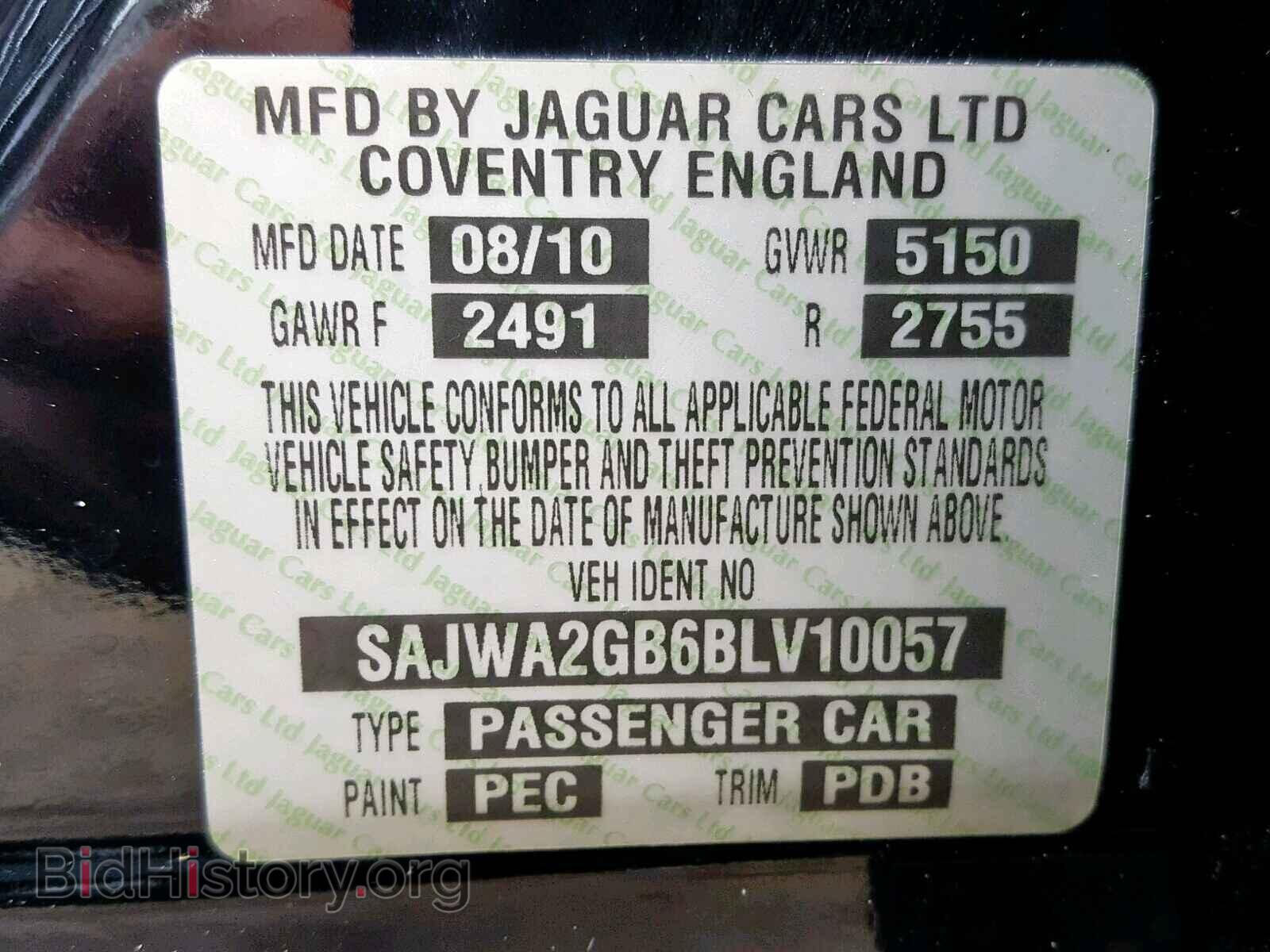 Photo SAJWA2GB6BLV10057 - JAGUAR XJ 2011