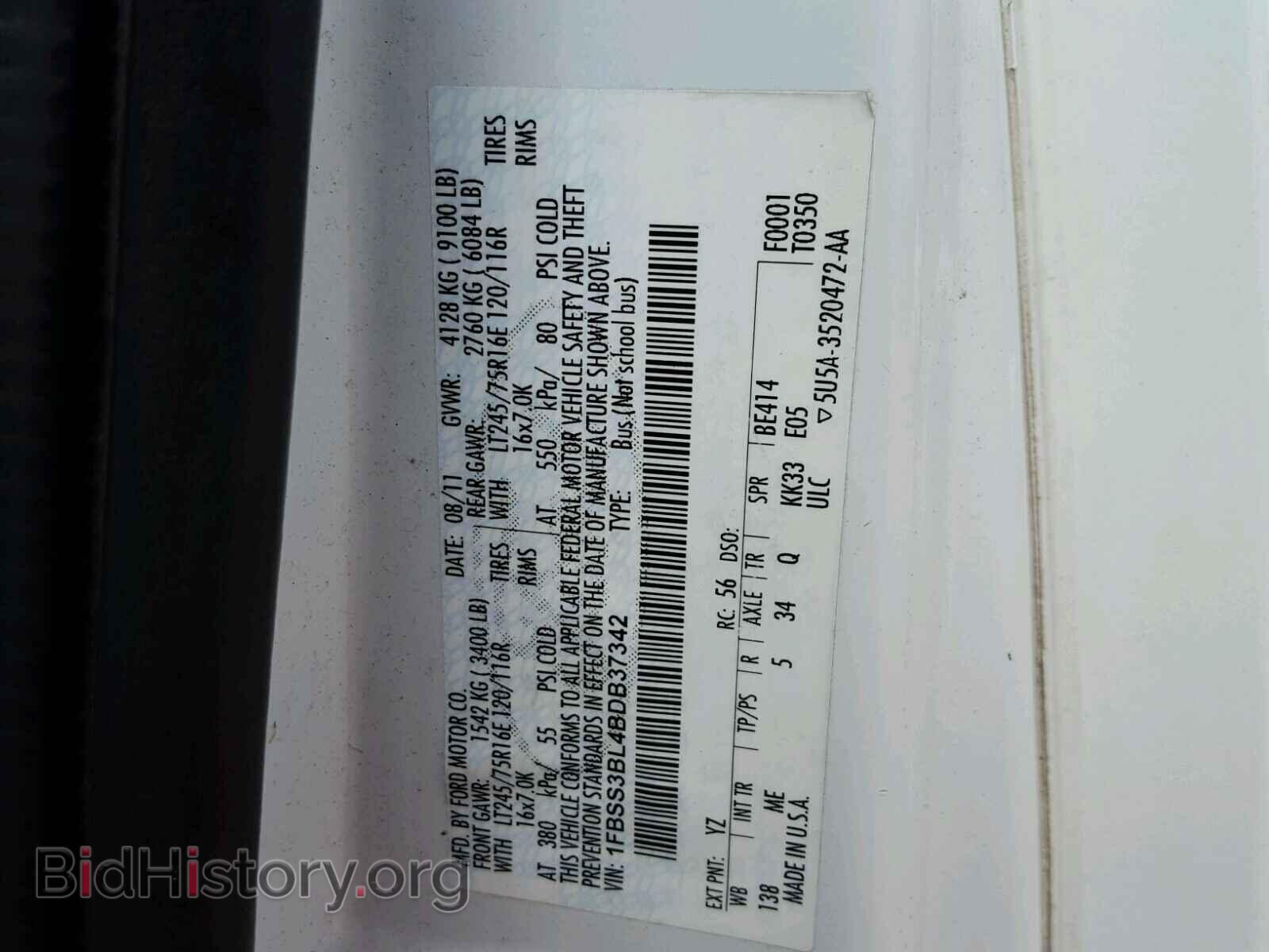 2011 FORD ECONOLINE - VIN: 1FBSS3BL4BDB37342 - Photo 10