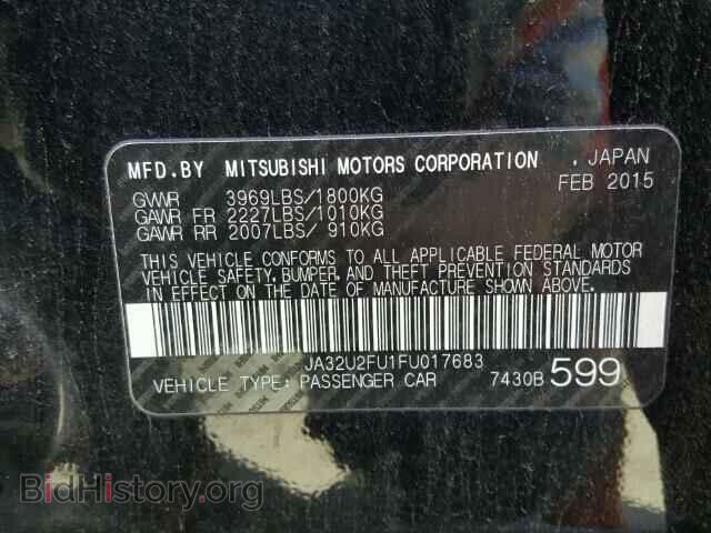 2015 MITSUBISHI LANCER - VIN: JA32U2FU1FU017683 - Фото 10