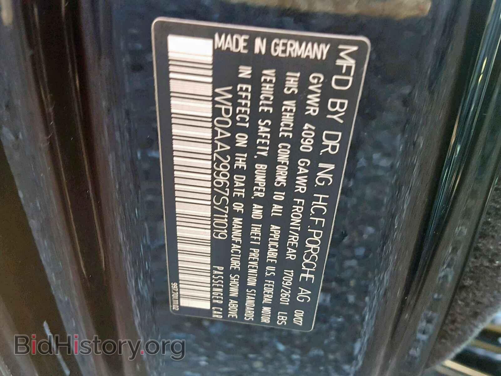 2007 PORSCHE 911 - VIN: WP0AA29967S711019 - Фото 10