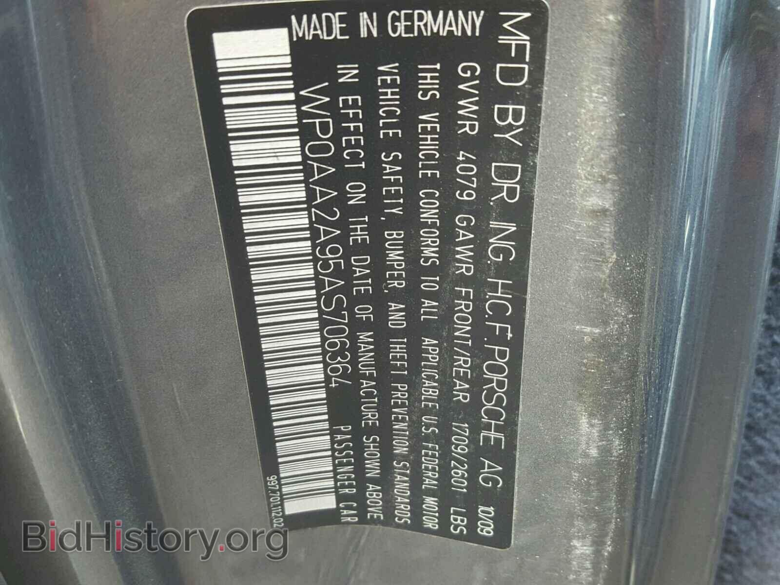 2010 PORSCHE 911 - VIN: WP0AA2A95AS706364 - Фото 10