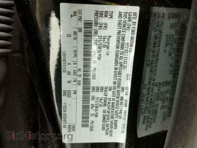 2014 FORD FOCUS - VIN: 1FADP3F20EL367628 - Фото 10