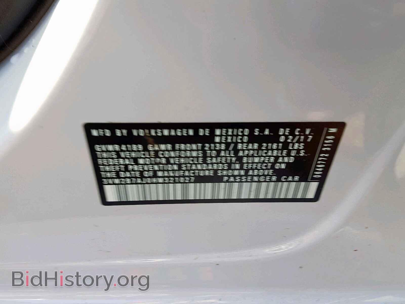 2017 VOLKSWAGEN JETTA - VIN: 3VW2B7AJ0HM321027 - Фото 10