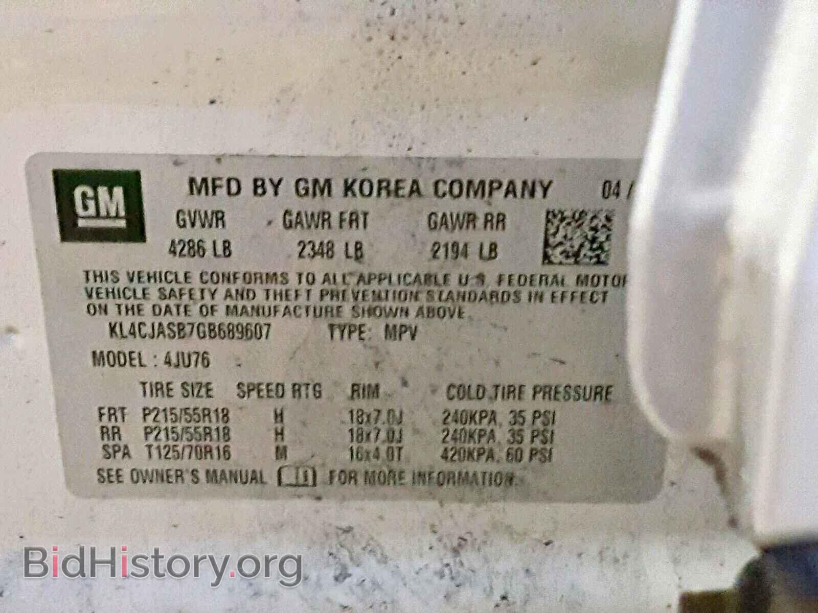2016 BUICK ENCORE - VIN: KL4CJASB7GB689607 - Photo 10