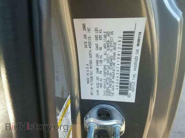 2007 MITSUBISHI ECLIPSE - VIN: 4A3AK34T47E012182 - Фото 10