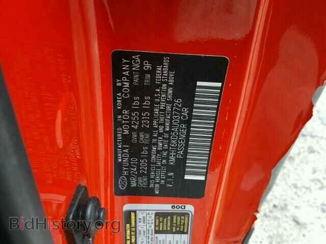 2010 HYUNDAI GENESIS - VIN: KMHHT6KD5AU037726 - Фото 10