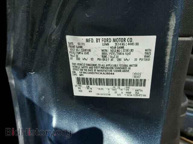 2012 FORD ESCAPE - VIN: 1FMCU0D76CKA38944 - Photo 10