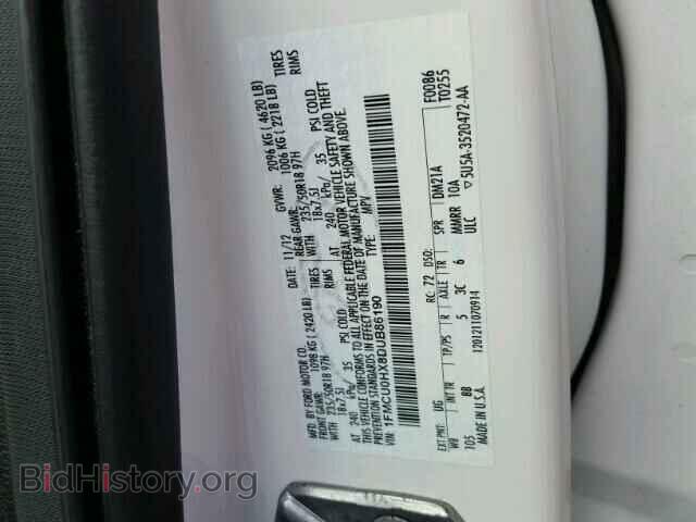 2013 FORD ESCAPE - VIN: 1FMCU0HX8DUB86190 - Фото 10