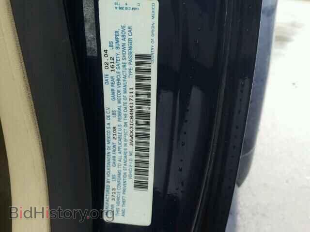2004 VOLKSWAGEN BEETLE - VIN: 3VWCK31C84M417111 - Фото 10