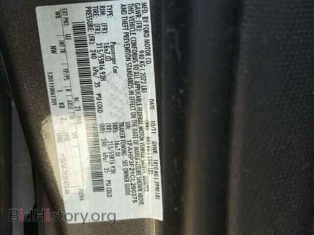 2012 FORD FOCUS - VIN: 1FAHP3F21CL260375 - Фото 10