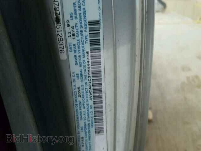 2000 VOLKSWAGEN BEETLE - VIN: 3VWCA21C3YM444736 - Фото 10
