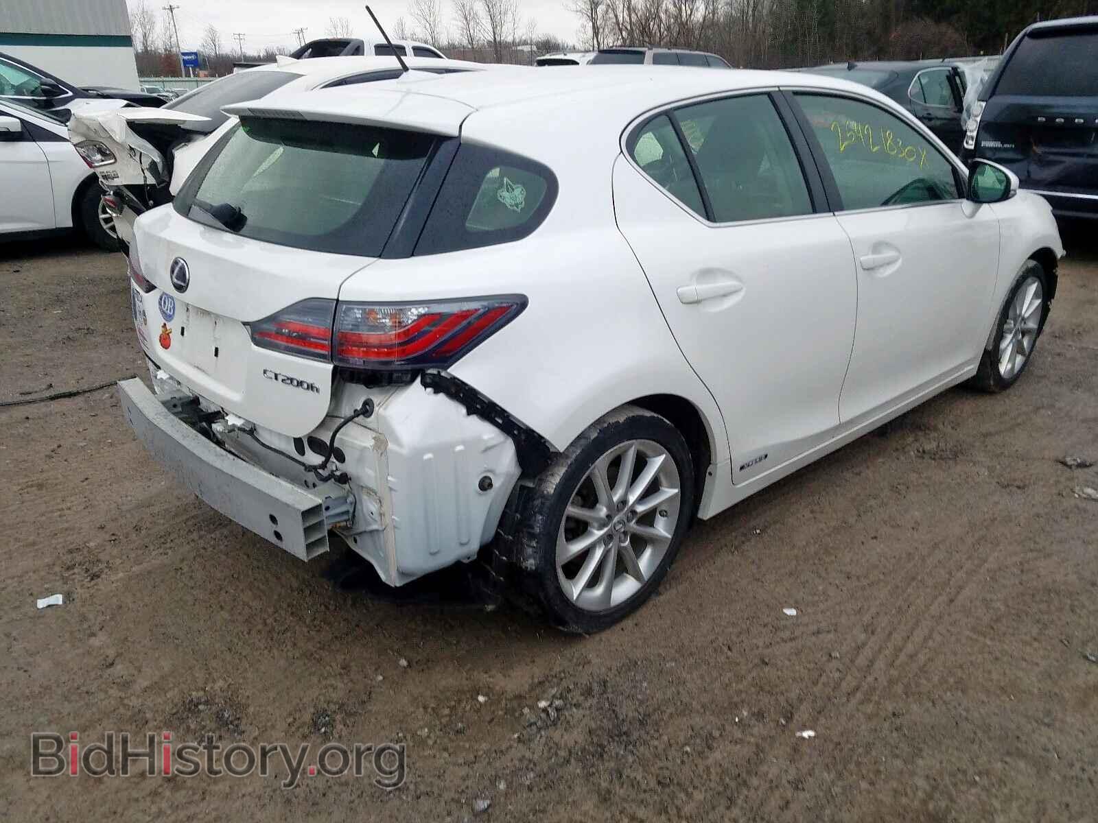 2012 LEXUS CT 200 - VIN: JTHKD5BH4C2102230 - Фото 4