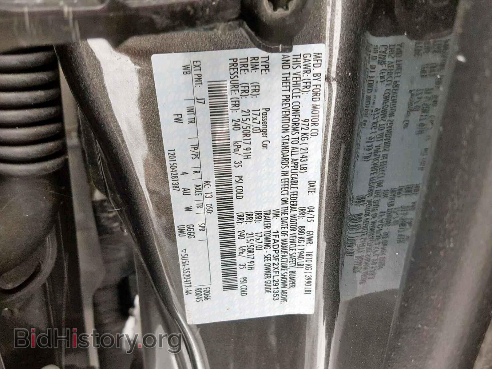 2015 FORD FOCUS SE - VIN: 1FADP3F2XFL291353 - Фото 10