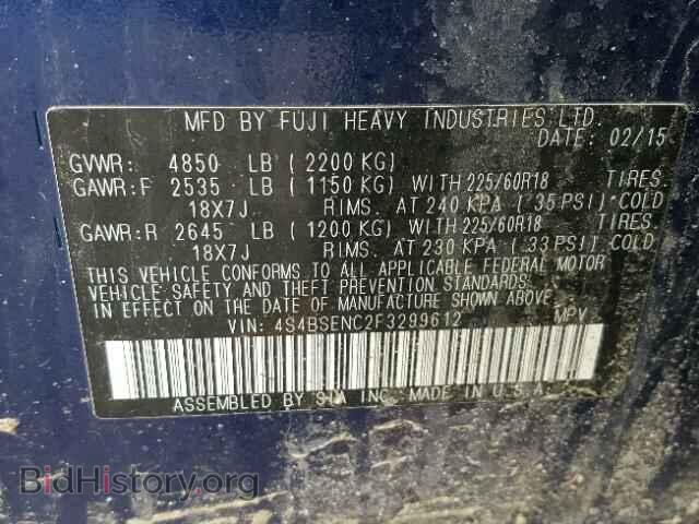 2015 SUBARU OUTBACK - VIN: 4S4BSENC2F3299612 - Фото 10