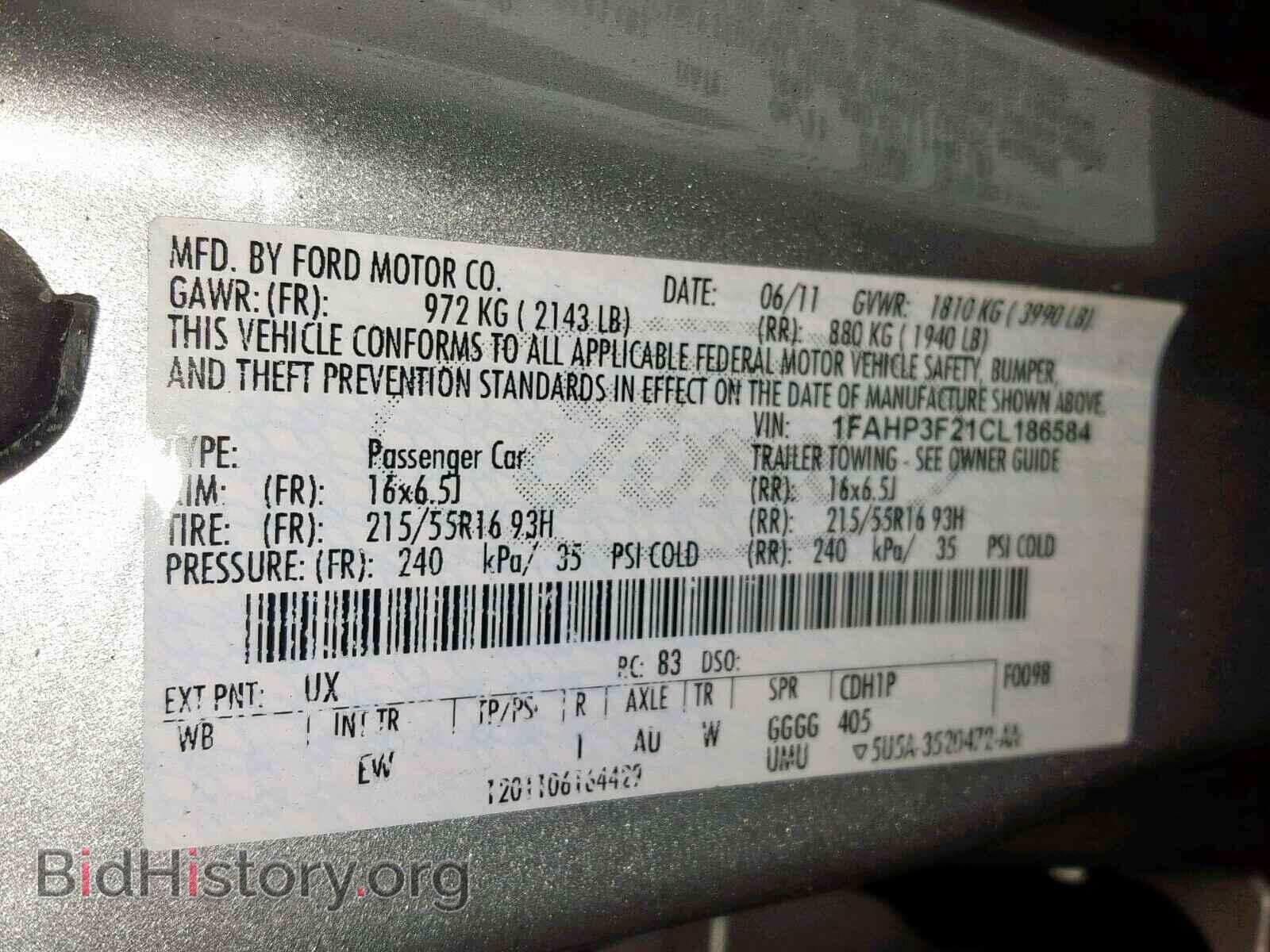 2012 FORD FOCUS SE - VIN: 1FAHP3F21CL186584 - Фото 10