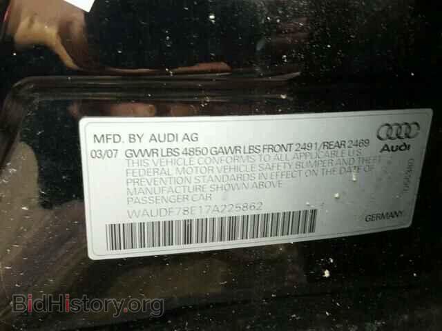2007 AUDI A4 - VIN: WAUDF78E17A225862 - Фото 10