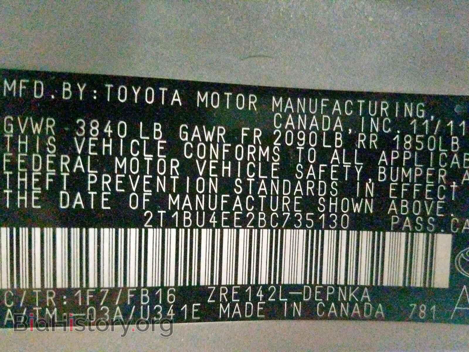 2011 TOYOTA COROLLA - VIN: 2T1BU4EE2BC735130 - Photo 10