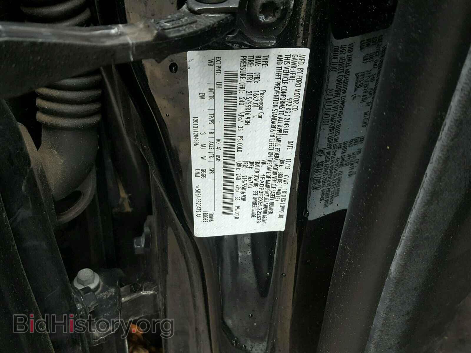 2014 FORD FOCUS - VIN: 1FADP3F2XEL222628 - Фото 10