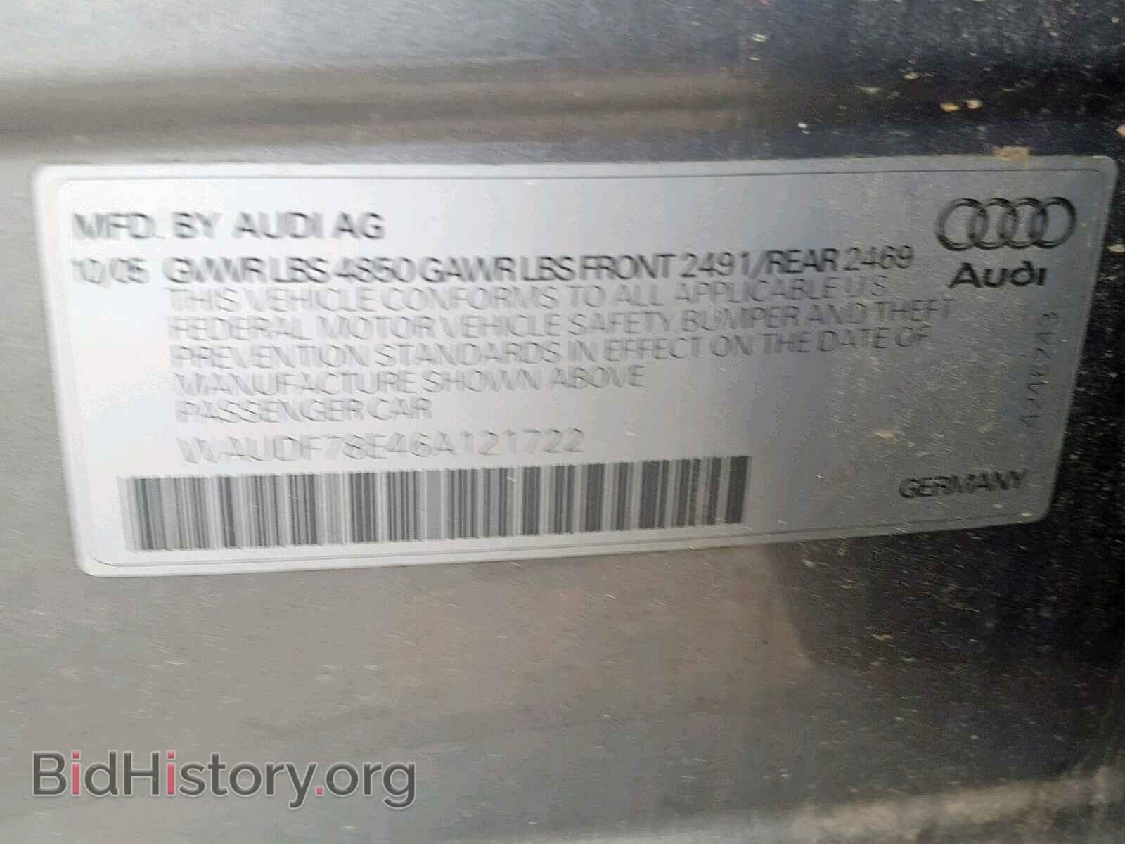 2006 AUDI A4 - VIN: WAUDF78E46A121722 - Фото 10