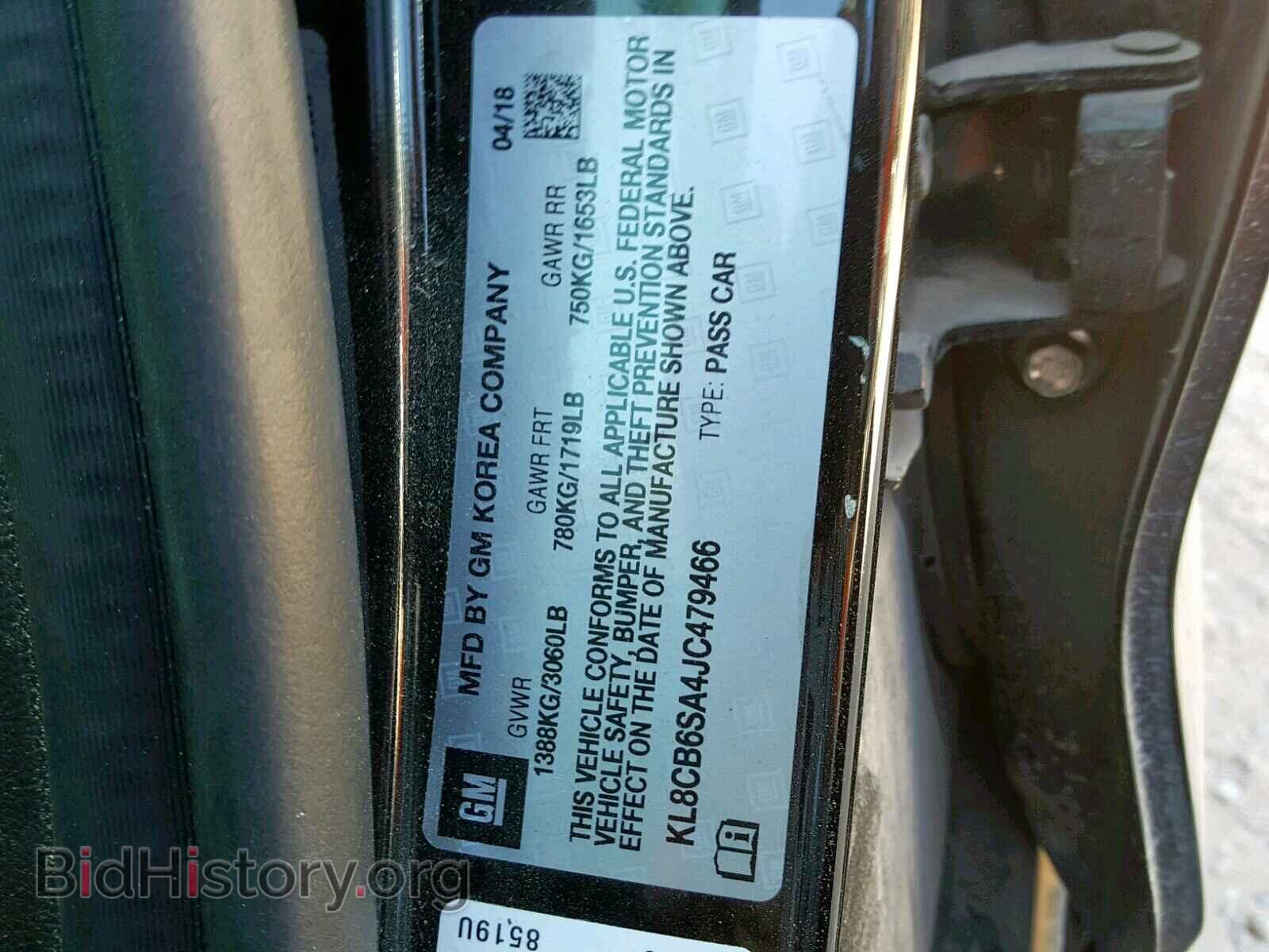 2018 CHEVROLET SPARK - VIN: KL8CB6SA4JC479466 - Фото 10