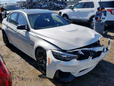 2018 BMW M3, белый — VIN WBS8M9C50J5J78488, Copart