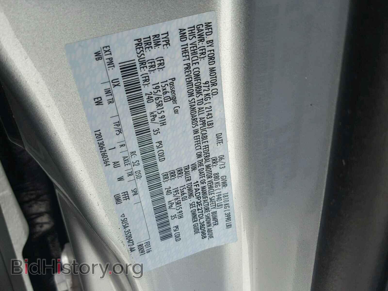 2013 FORD FOCUS - VIN: 1FADP3E27DL380988 - Фото 10