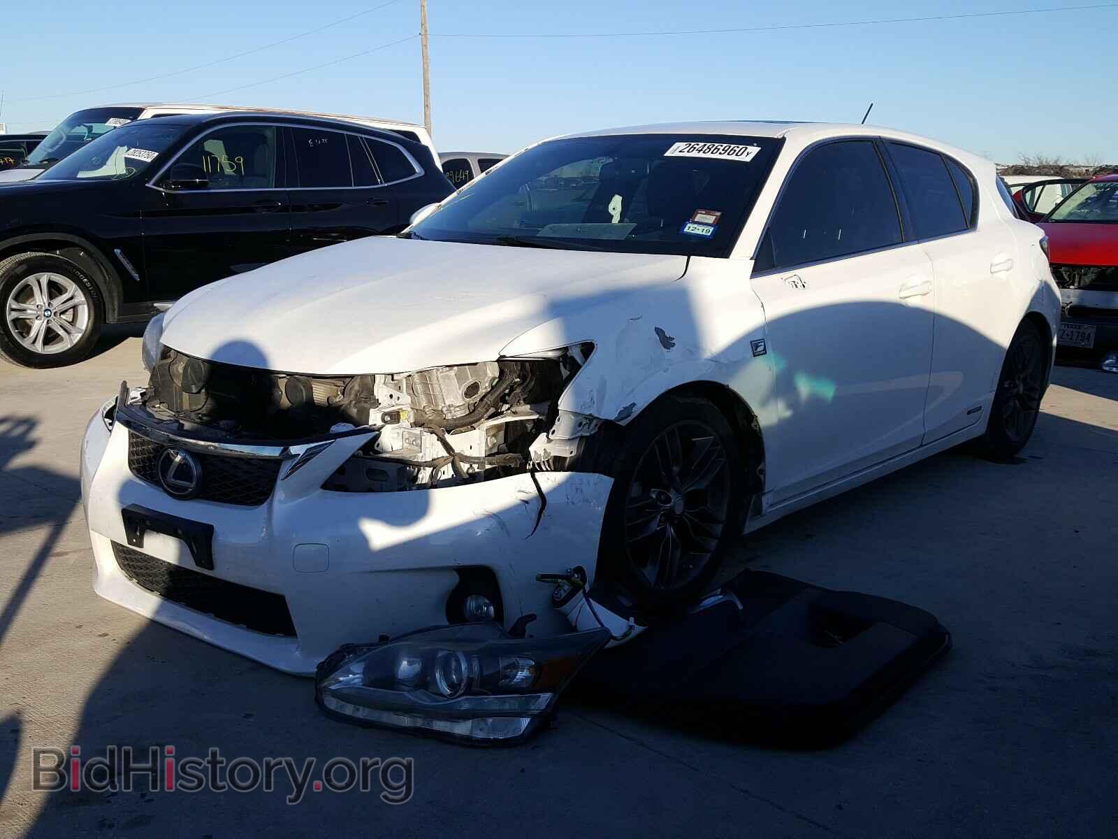 2012 LEXUS CT 200 - VIN: JTHKD5BHXC2060405 - Фото 2