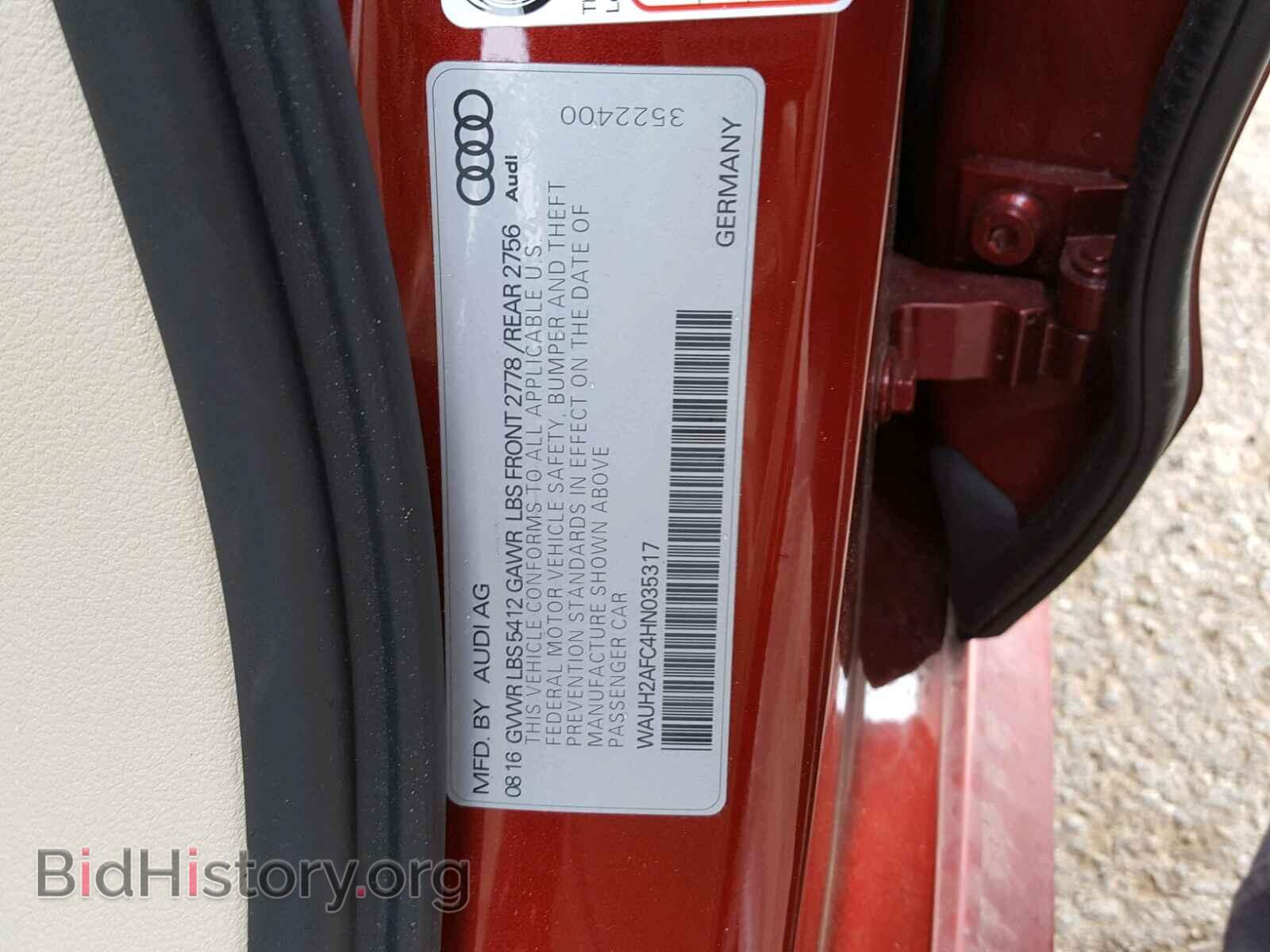 2017 AUDI A6 - VIN: WAUH2AFC4HN035317 - Фото 10