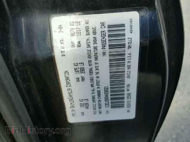 2004 CHRYSLER SEBRING - VIN: 1C3EL65R34N338321 - Фото 10