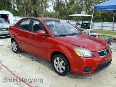 2011 Kia RIO BASE, красный — VIN KNADH4A32B6734436, Copart
