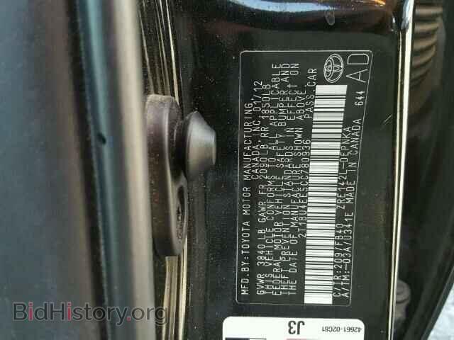 2012 TOYOTA COROLLA - VIN: 2T1BU4EE5CC780936 - Фото 10