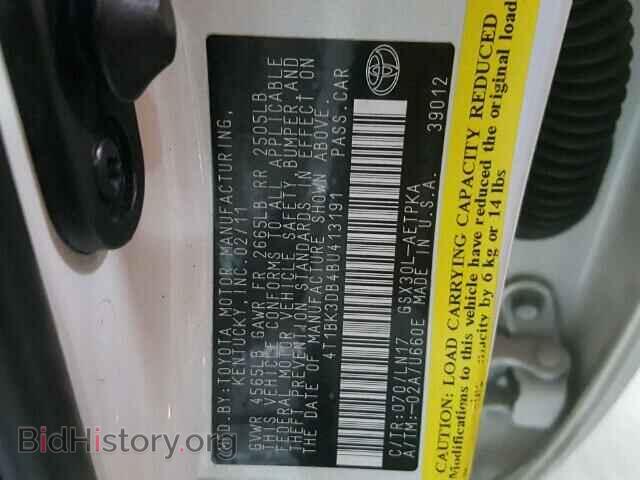 2011 TOYOTA AVALON - VIN: 4T1BK3DB4BU413191 - Фото 10