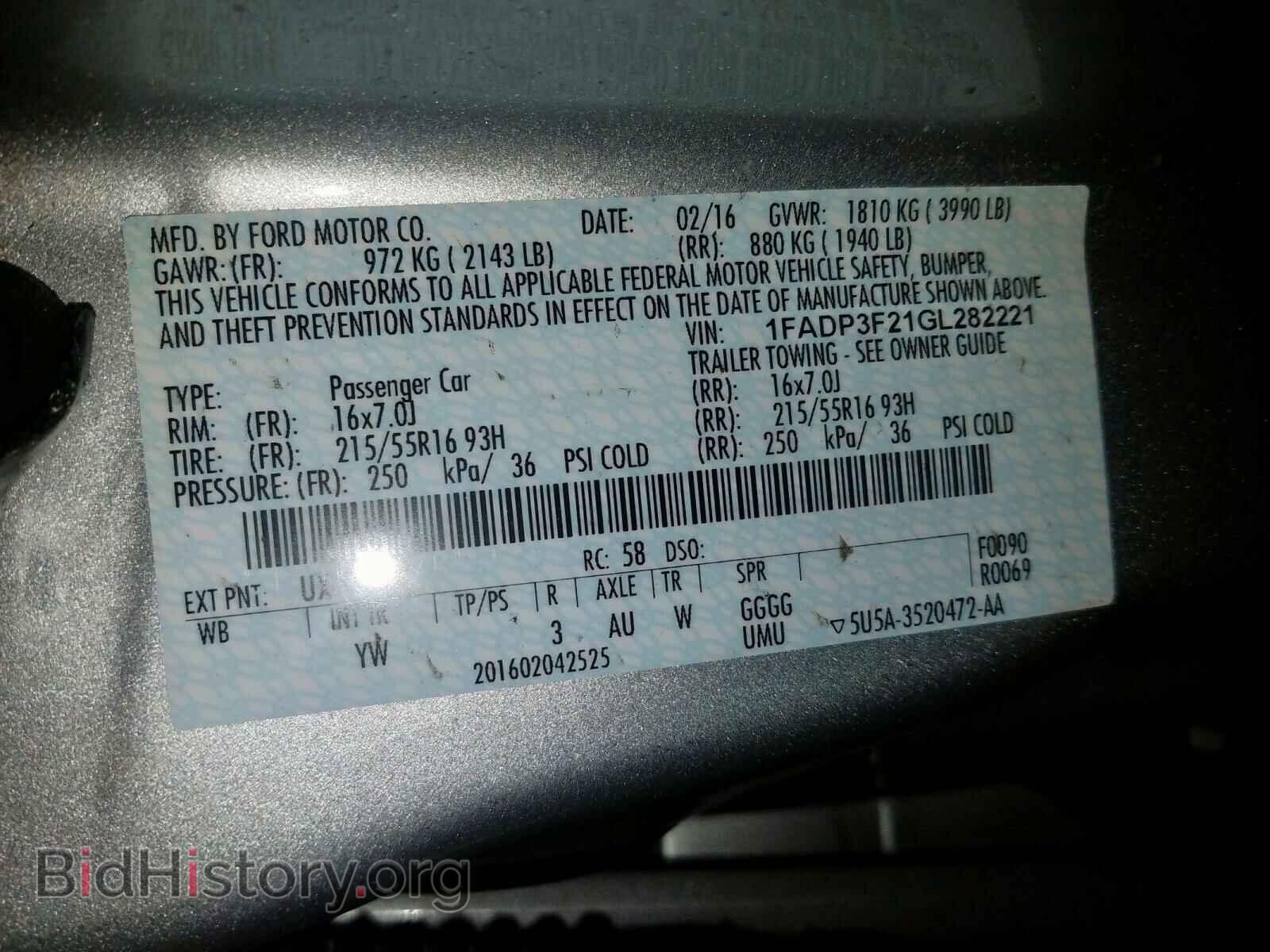 2016 FORD FOCUS - VIN: 1FADP3F21GL282221 - Photo 10