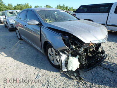 2012 Hyundai SONATA Sonata HYB, серебристый — VIN KMHEC4A45CA027193, Copart