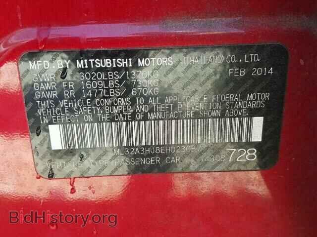 2014 MITSUBISHI MIRAGE - VIN: ML32A3HJ8EH023087 - Фото 10