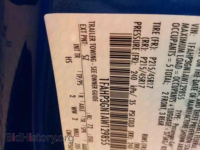 2010 FORD FOCUS - VIN: 1FAHP3GN1AW129855 - Фото 10