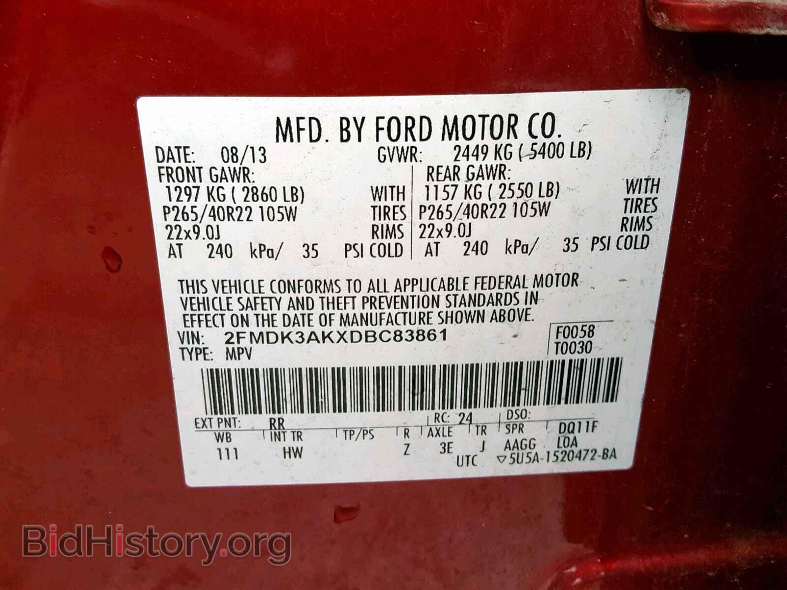 2013 FORD EDGE - VIN: 2FMDK3AKXDBC83861 - Photo 10