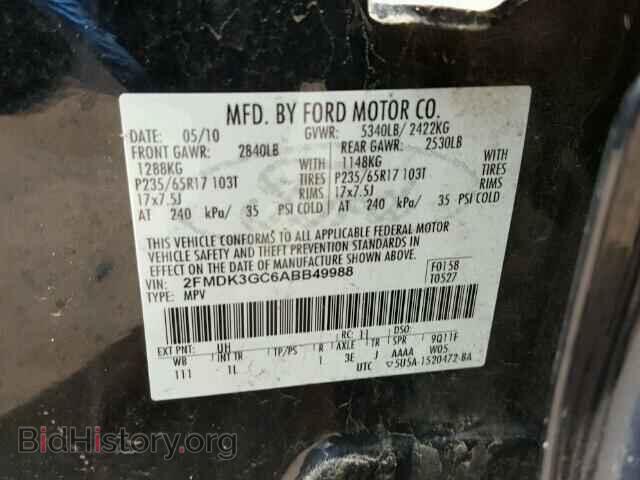 2010 FORD EDGE - VIN: 2FMDK3GC6ABB49988 - Фото 10