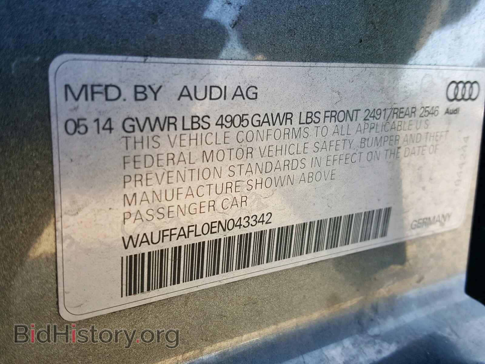 2014 AUDI A4 - VIN: WAUFFAFL0EN043342 - Фото 10