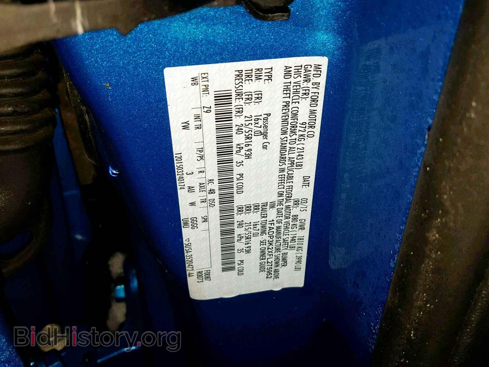 2015 FORD FOCUS SE - VIN: 1FADP3K2XFL275952 - Фото 10