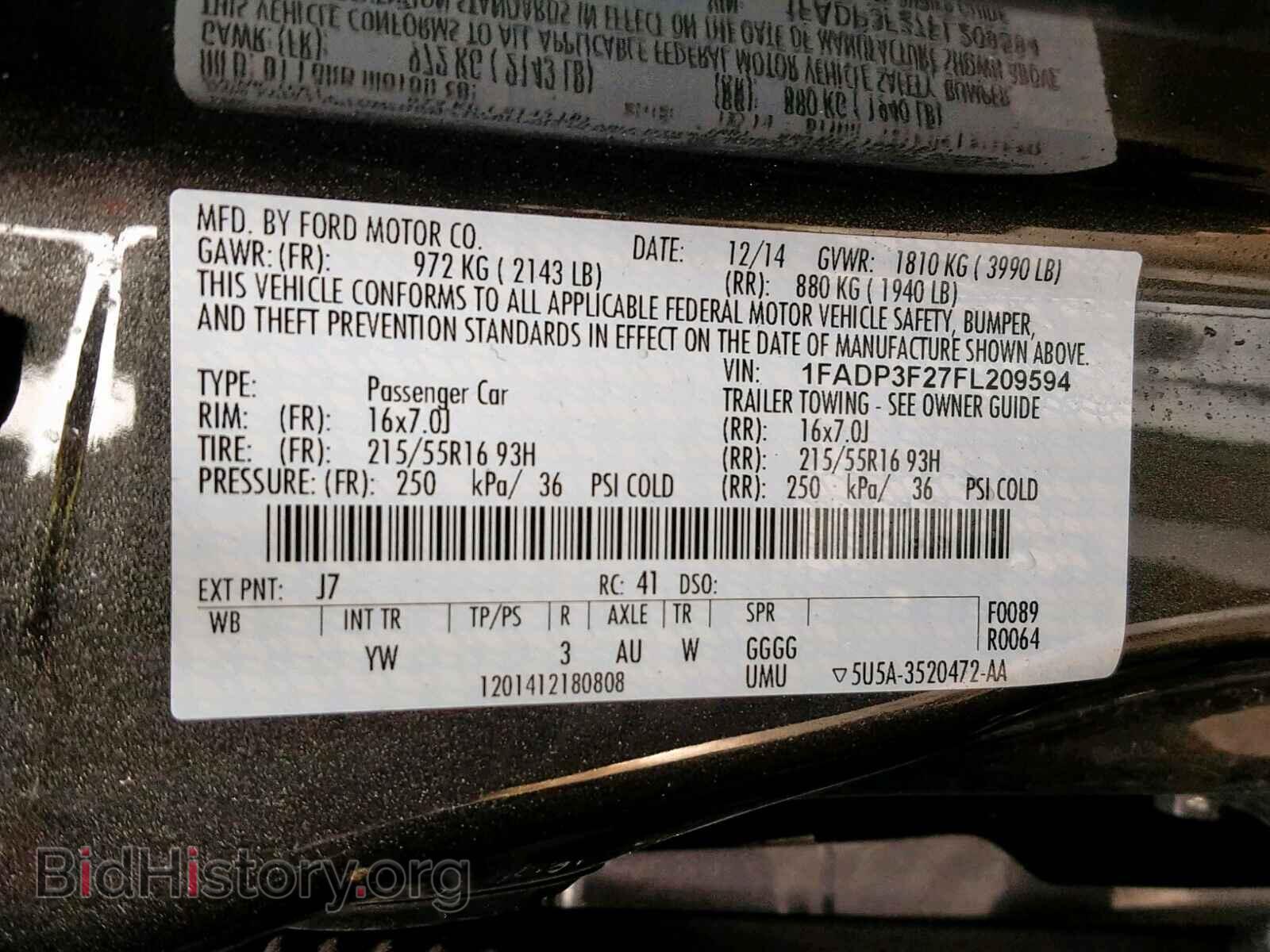 2015 FORD FOCUS SE - VIN: 1FADP3F27FL209594 - Фото 10