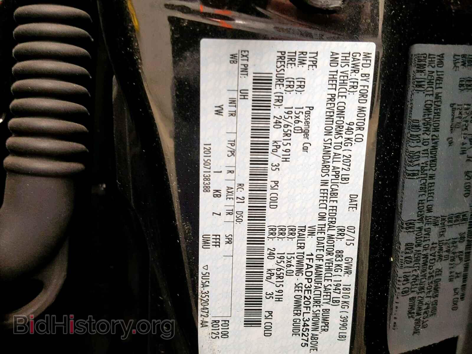 2015 FORD FOCUS - VIN: 1FADP3E20FL345275 - Photo 10