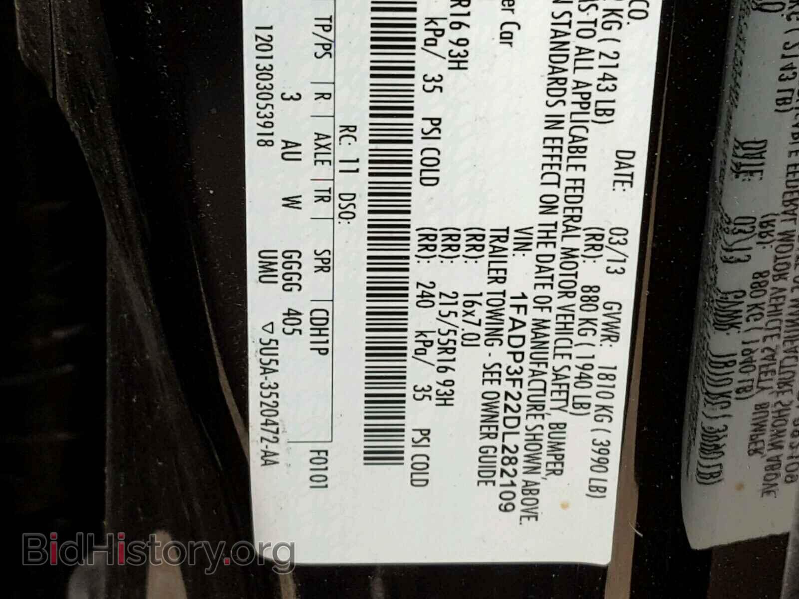 2013 FORD FOCUS - VIN: 1FADP3F22DL282109 - Photo 10