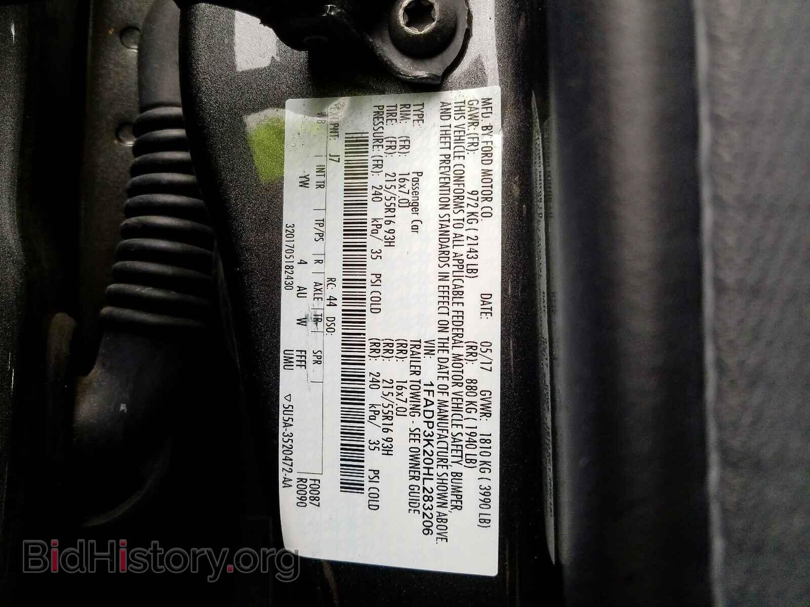 2017 FORD FOCUS SE - VIN: 1FADP3K20HL283206 - Фото 10