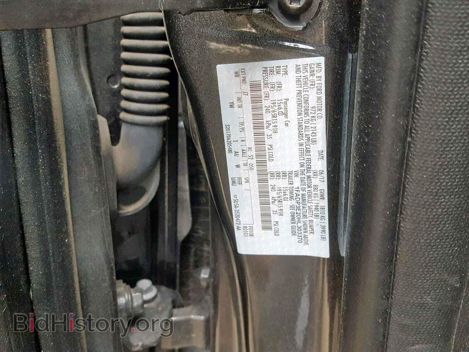 2017 FORD FOCUS - VIN: 1FADP3E20HL303370 - Фото 10