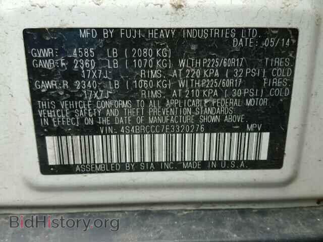2014 SUBARU OUTBACK - VIN: 4S4BRCCC7E3320276 - Photo 10