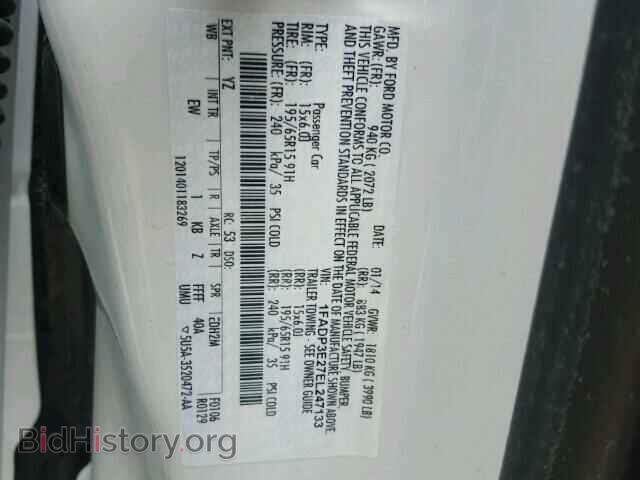 2014 FORD FOCUS - VIN: 1FADP3E27EL247133 - Фото 10