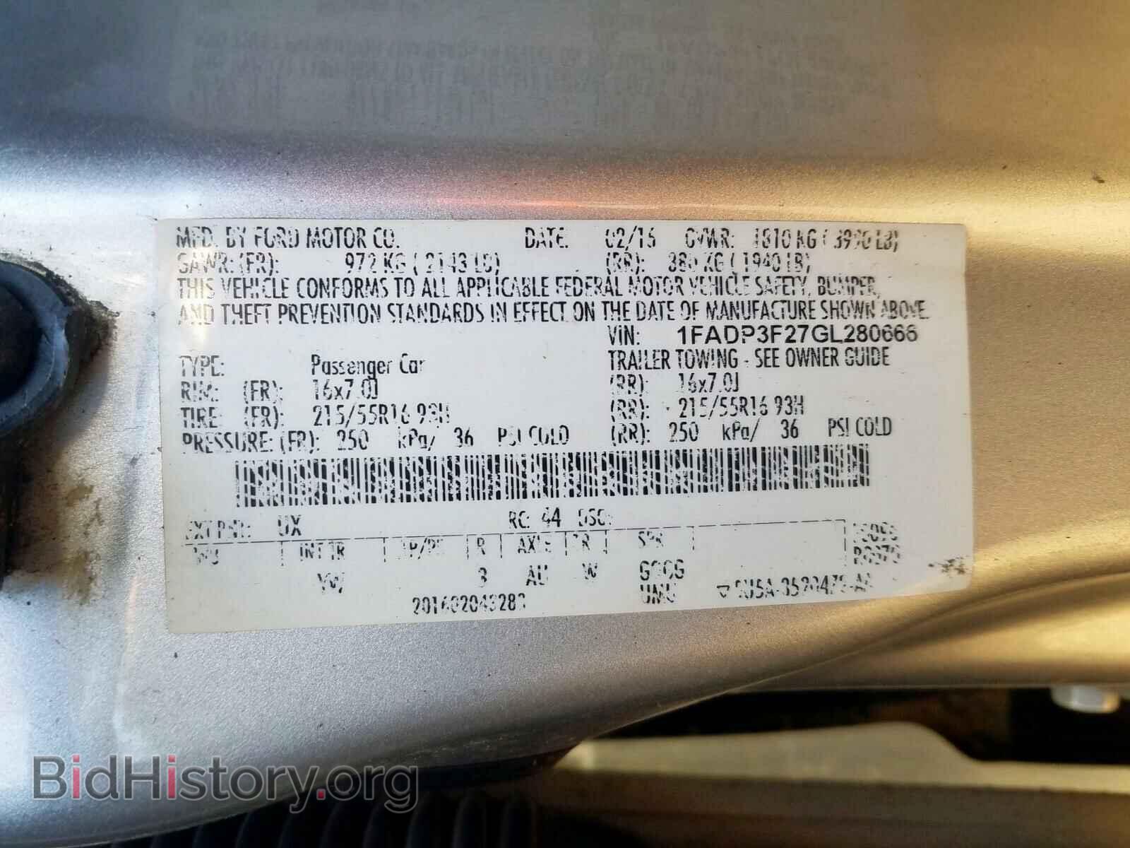 2016 FORD FOCUS - VIN: 1FADP3F27GL280666 - Фото 10