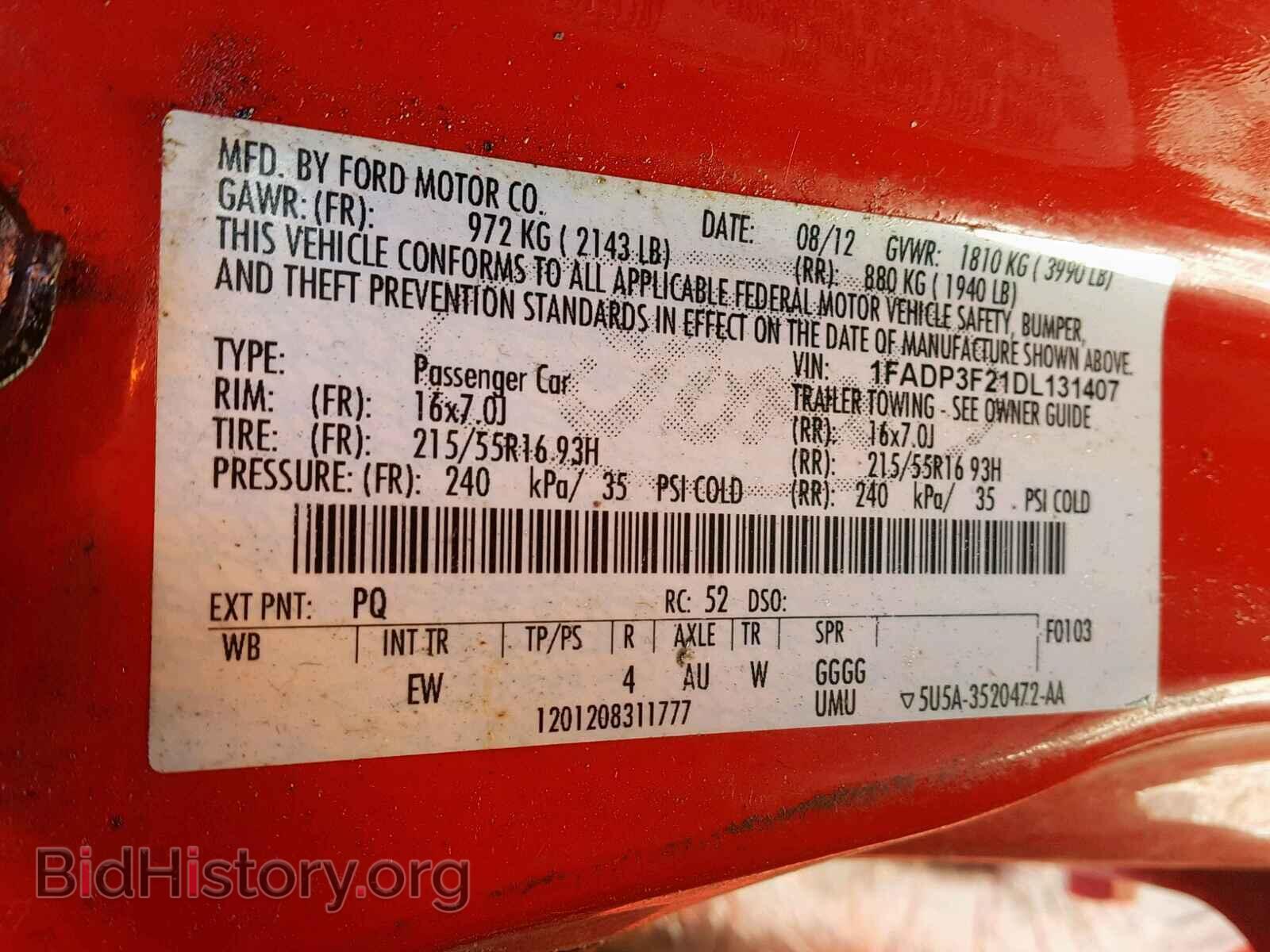 2013 FORD FOCUS SE - VIN: 1FADP3F21DL131407 - Фото 10